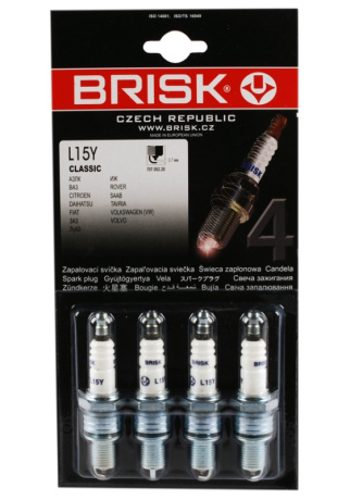 Свеча зажигания ВАЗ-2101-08 карбюратор (Brisk) L15Y зазор 0,7 кл.21 (4шт)