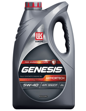 Масло моторное Лукойл Genesis Armortech 5W40 SN синтетика (4 л)